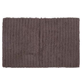 Corded Stripe Anti Skid Solid Pewter Bath Mat
