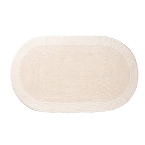 Grassy Ground Soft Reversible Solid Luxurious Vanilla Bath Mat