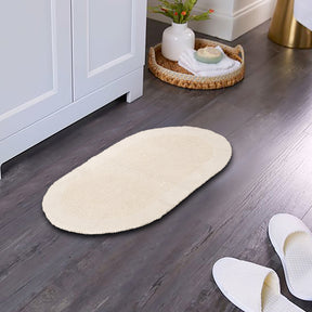 Grassy Ground Soft Reversible Solid Luxurious Vanilla Bath Mat