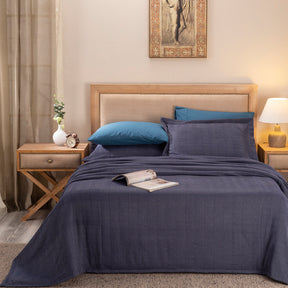 Nouveau Tradition Zigwine Blue Bed Cover