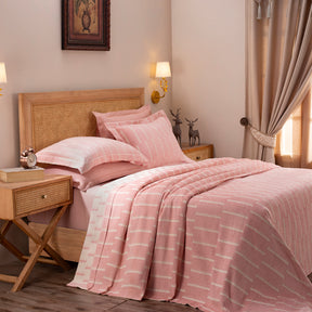 Exotic Heritage Ruler Dot Peach Bed Cover