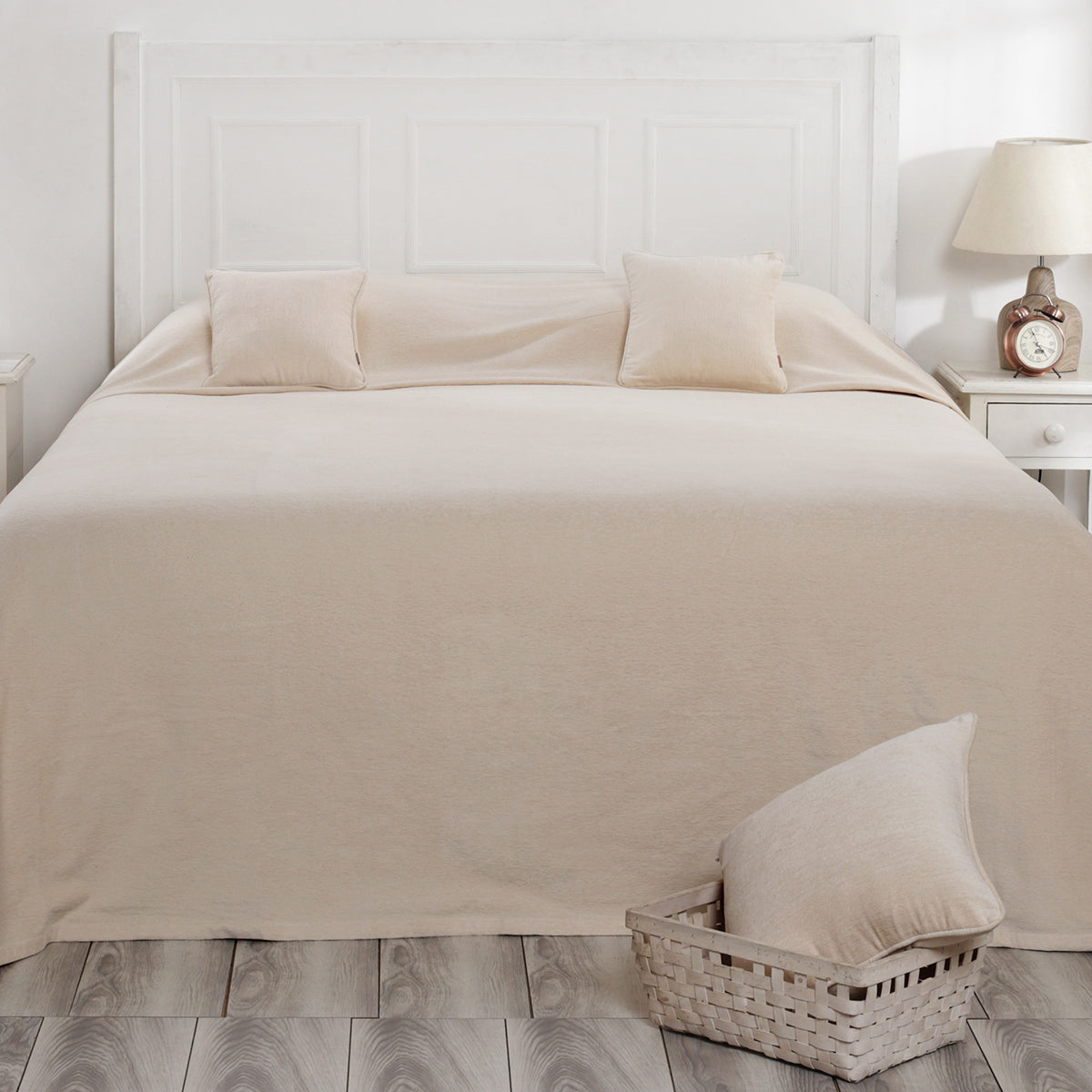 Jessica 100% Cotton Solid Woven Super Soft Simply Taupe Bed Cover/Blanket