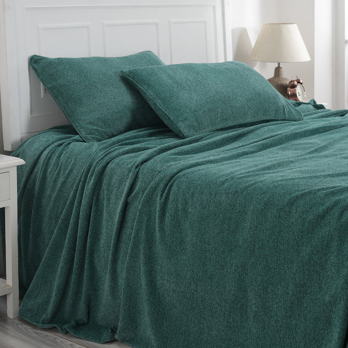 Charlotte Woven Marine Green Bed Cover/Blanket