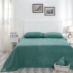 Charlotte Woven Marine Green Bed Cover/Blanket