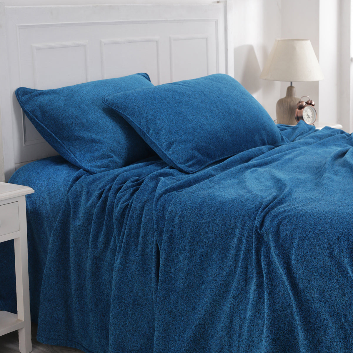 Charlotte Woven Reef Blue/ Black Bed Cover/Blanket