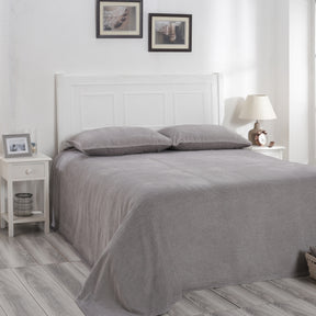 Charlotte Woven Silver/ Elephant Skin Bed Cover/Blanket