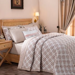 Exotic Heritage Finest Retro Red 8PC Quilt/Quilted Bed Cover Set