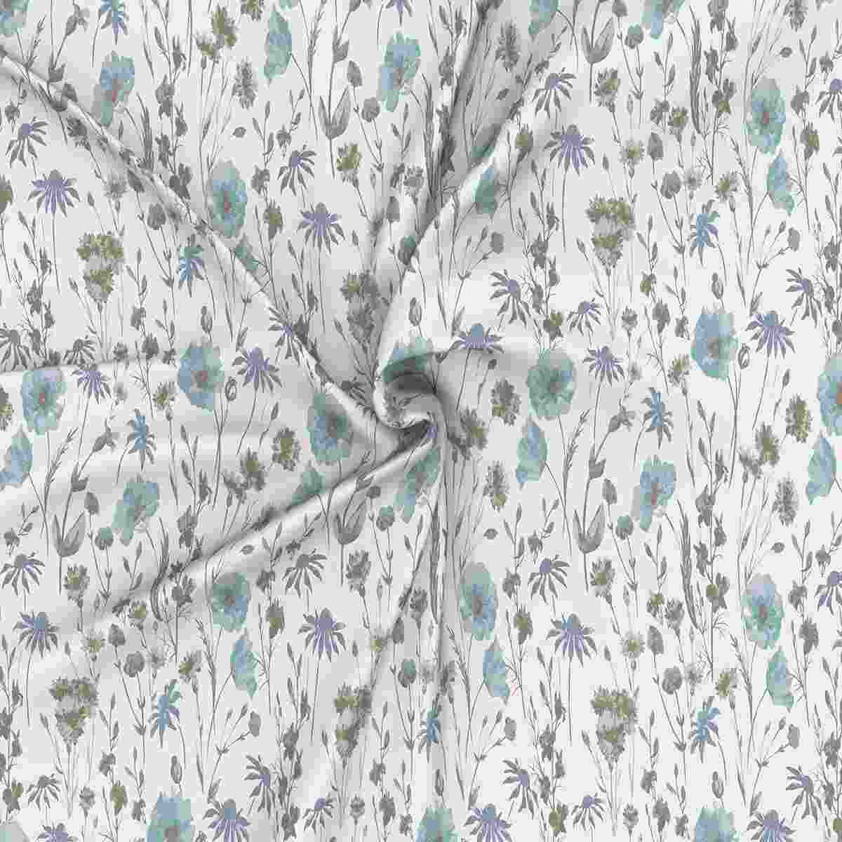 Regency Jamila Printed 210TC 100 %Cotton Blue Bed Sheet
