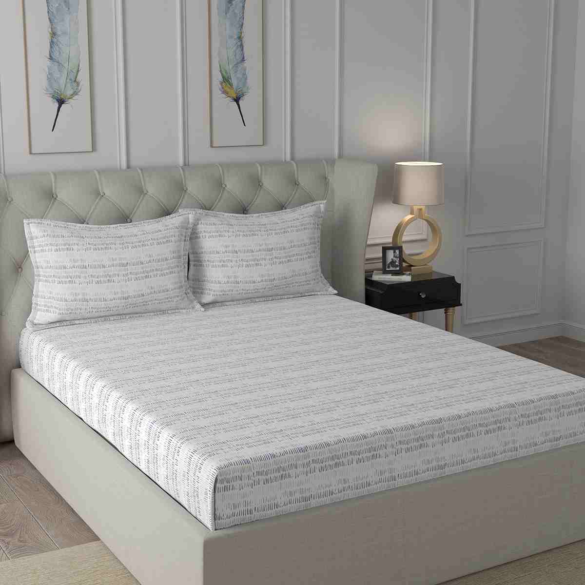 Regency Sprint Printed 144TC 100 %Cotton Blue Bed Sheet