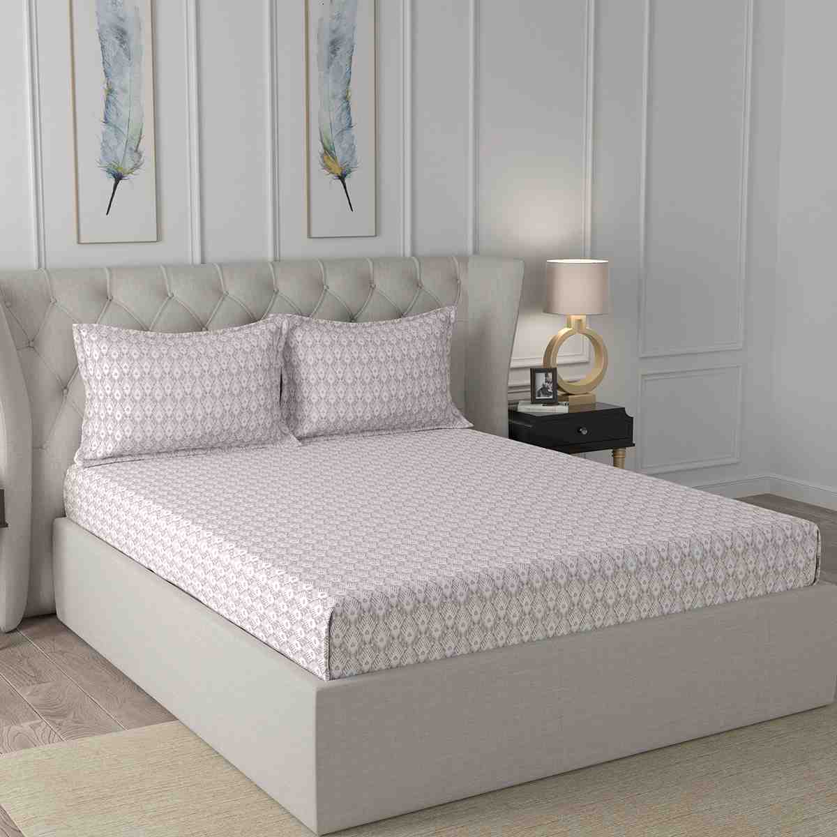 Regency Navajo Printed 144TC 100 %Cotton Pink Bed Sheet