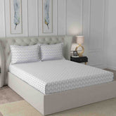 Regency Navajo Printed 144TC 100 %Cotton Blue Bed Sheet