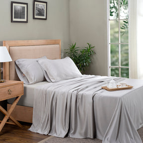 Mellow Grey 100% Excel Fabric Bed Sheet