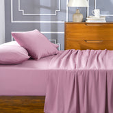 Slumber Plain Easy Care Percale 100% Cotton Dusky Orchid Crisp Bed Sheet