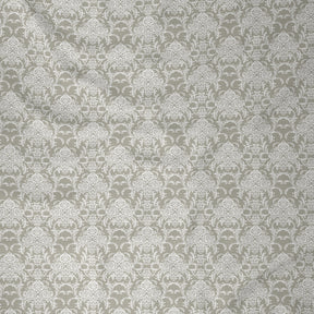 Hermosa Exotic Bouquet Damask Floral Neutral Bed Sheet with Pillow Case