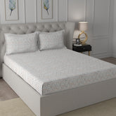 Hermosa Exotic Bouquet Atzi Red Bed Sheet with Pillow Case