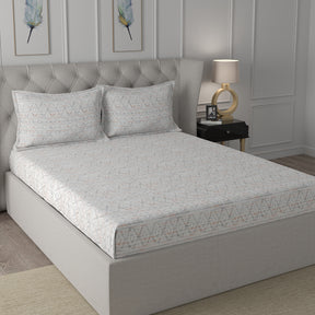 Hermosa Exotic Bouquet Atzi Red Bed Sheet with Pillow Case