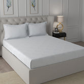 Hermosa Exotic Bouquet Solaris Blue Bed Sheet with Pillow Case