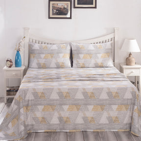 PBS Nomad Scuplt Maximus Printed 100% Cotton Neutral Soft Bed Sheet