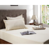 Clemonte Self Jacquard 100% Cotton Cream Bed Sheet