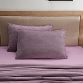Caroline Woven Herringbone Pattern Beige 2PC Pillow Sham Set