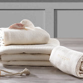 Catalina Waffle Antimicrobial Antifungal Super Absorbent Quick Dry Gym/Travel Cream Towel Set