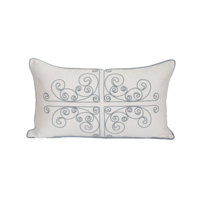 Guilloche Blue Medium 35x60 Cm Embroidery Machine Cushion Cover