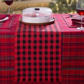 Christmas Rudolf Red/Black 1 Pc Runner