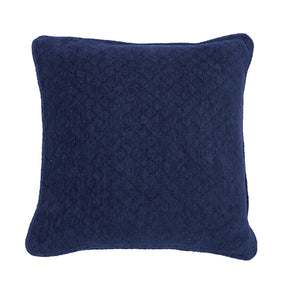 Blaize 100% Cotton Solid Weave Blue Cushion Cover