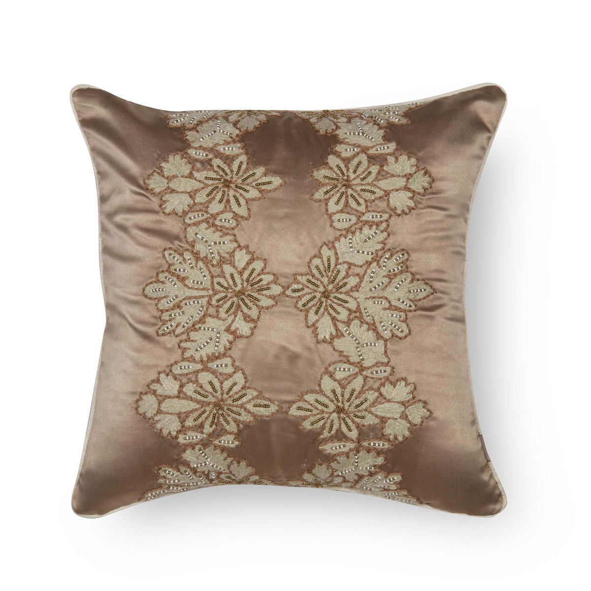 Marley Neutral Medium 40x40 Cm Embroidery Hand Cushion Cover