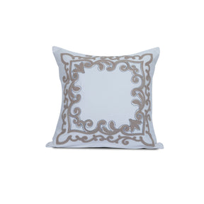 Tendril Embroidery Neutral Medium 50x50 Cm Embroidery Machine Cushion Cover