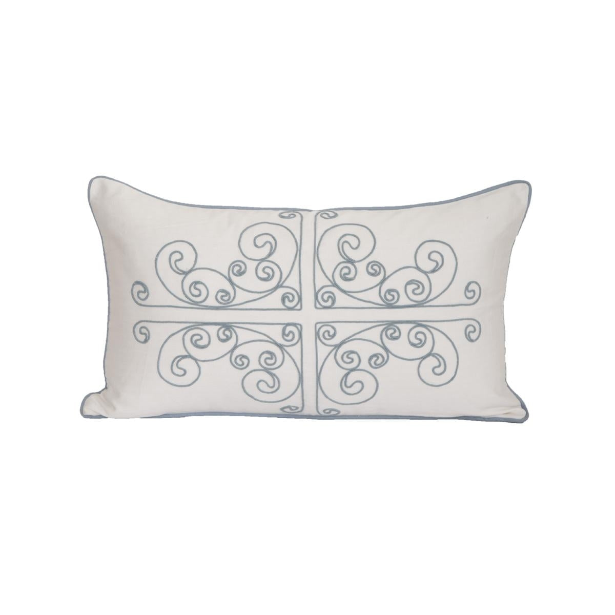 Guilloche Blue Medium 35x60 Cm Embroidery Machine Cushion Cover