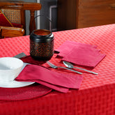 Dazzle Meghan Solid Peony Pink 4PC Napkin Set With Box Packaging
