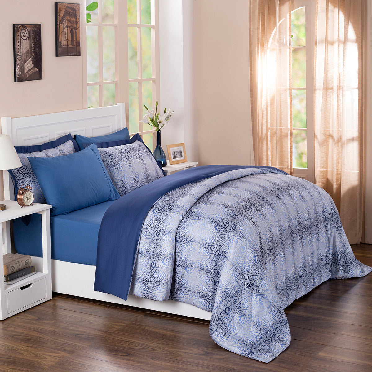 Folklore Transition Ombre Bonanza 100%Cotton Print 2 Pc Single Duvet Cover with Pillow Case