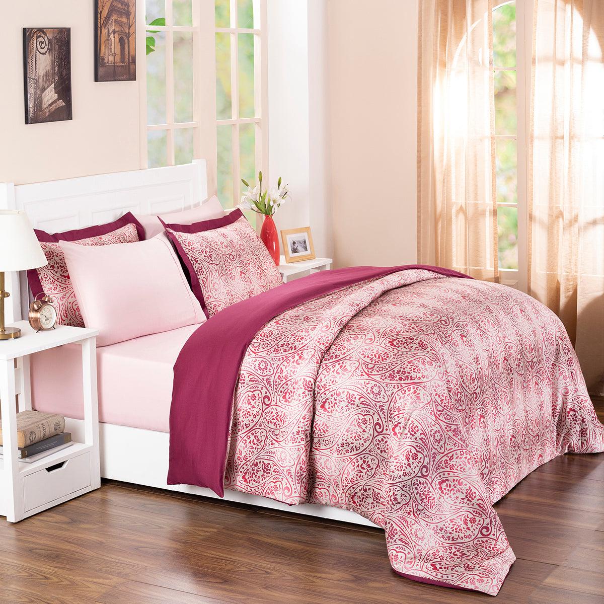 Folklore Transition Ombre Bonanza 100%Cotton Print 2 Pc Single Duvet Cover with Pillow Case