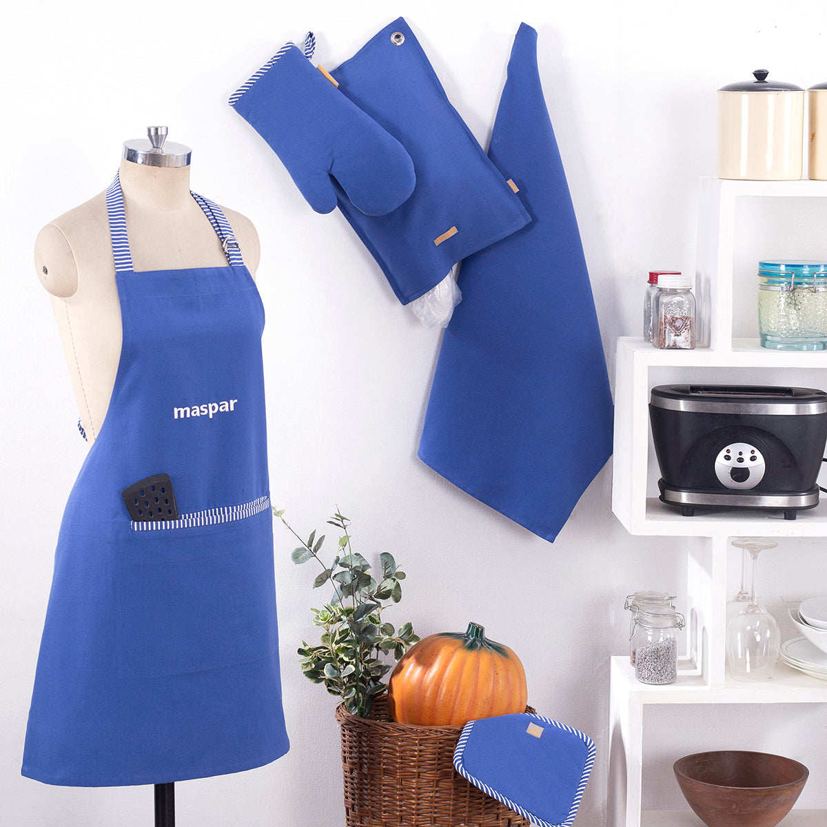 Russel Blue 5 Pc Kitchen Set