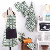Shadow Check Green 5 Pc Kitchen Set