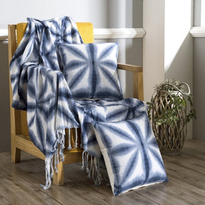 Itajime 100% Cotton Solid Woven Super Soft Blue Multi Cover Set/Sofa/Multi Cover/Single Bed Cover