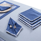 Hues Folklore Transition Ombre Bonanza Blue Napkin 8 PC Placemat Set