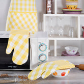 Daisy Yellow/White 2 Pc Oven Mitt