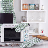 Shadow Check Green 2 Pc Oven Mitt