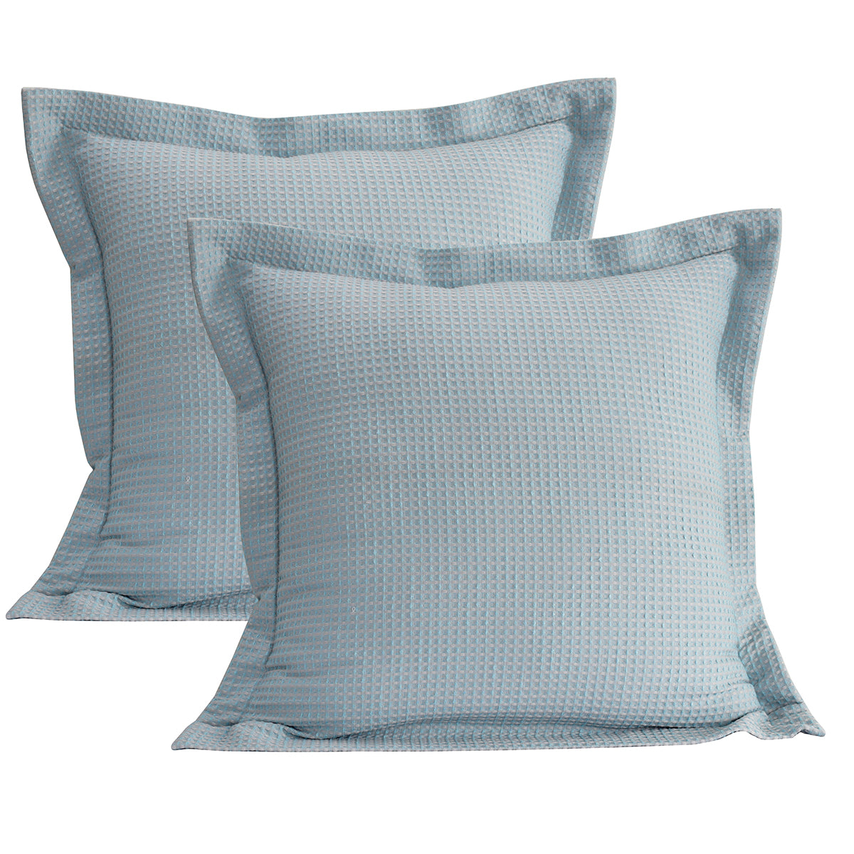 Waffle Woven 2PC Pillow Case Euro Set
