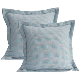 Waffle Woven 2PC Pillow Case Euro Set