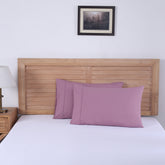 Slumber Solid 2PC Pillow Case Set Dusky Orchid