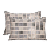 Earth Crust Hand Quilted 2PC Pillow Case Set