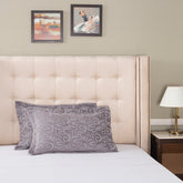 Grandeur Vint Classic Grey 2 PC Pillow Sham Set