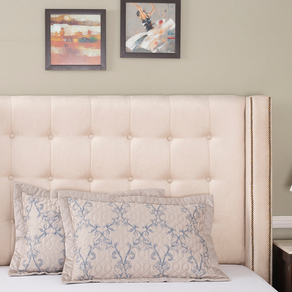Grandeur Verona Blue 2 PC Pillow Sham Set