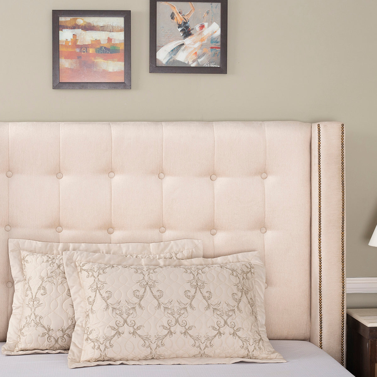 Grandeur Verona Machine Quilted 2 Pc Standard Pillow Sham Set