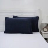 Blaize 100% Cotton Solid Weave Blue Pillow Sham Set