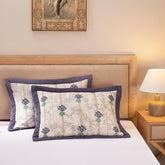 Nouveau Tradition Water Lily Blue Pillow Sham Set