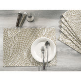 Urbaneer Margot Printed Green 6PC Placemat Set